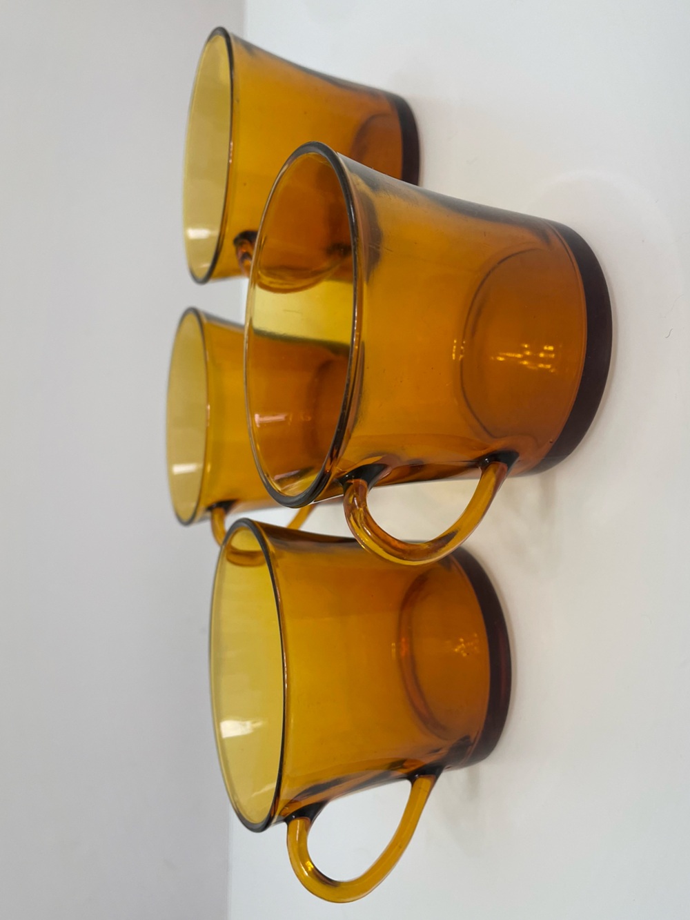 Duralex Amber Glass Tea Cups - Set of 4